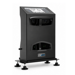 GCQuad launch monitor secured in Steelink protective case with data display