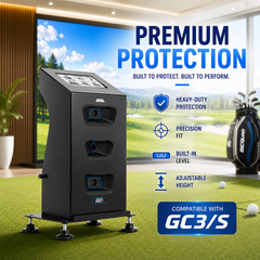 GC3/S protective case highlighting heavy-duty protection, precision fit, built-in level, and adjustable height