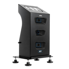 GC3D launch monitor secured in Steelink protective case with data display
