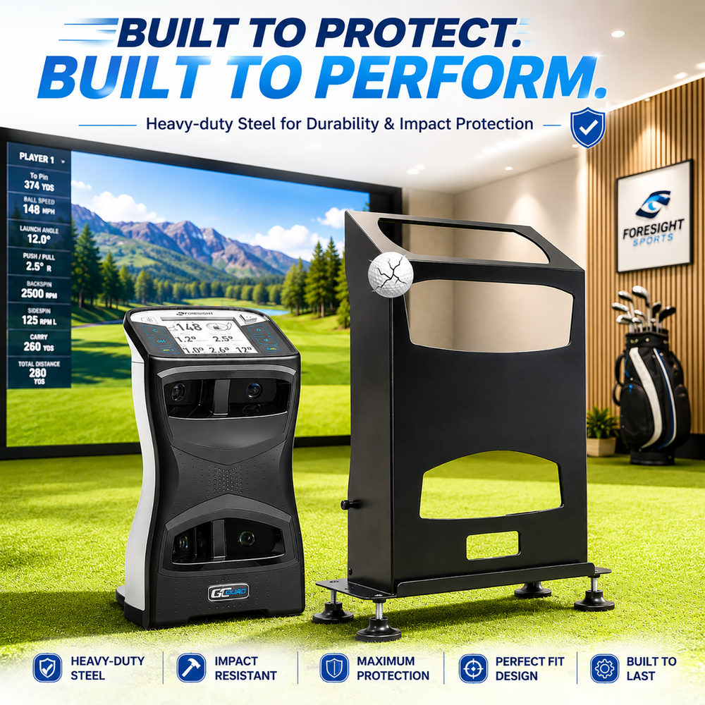 GCQuad protective case withstanding a golf ball impact, built from heavy-duty steel