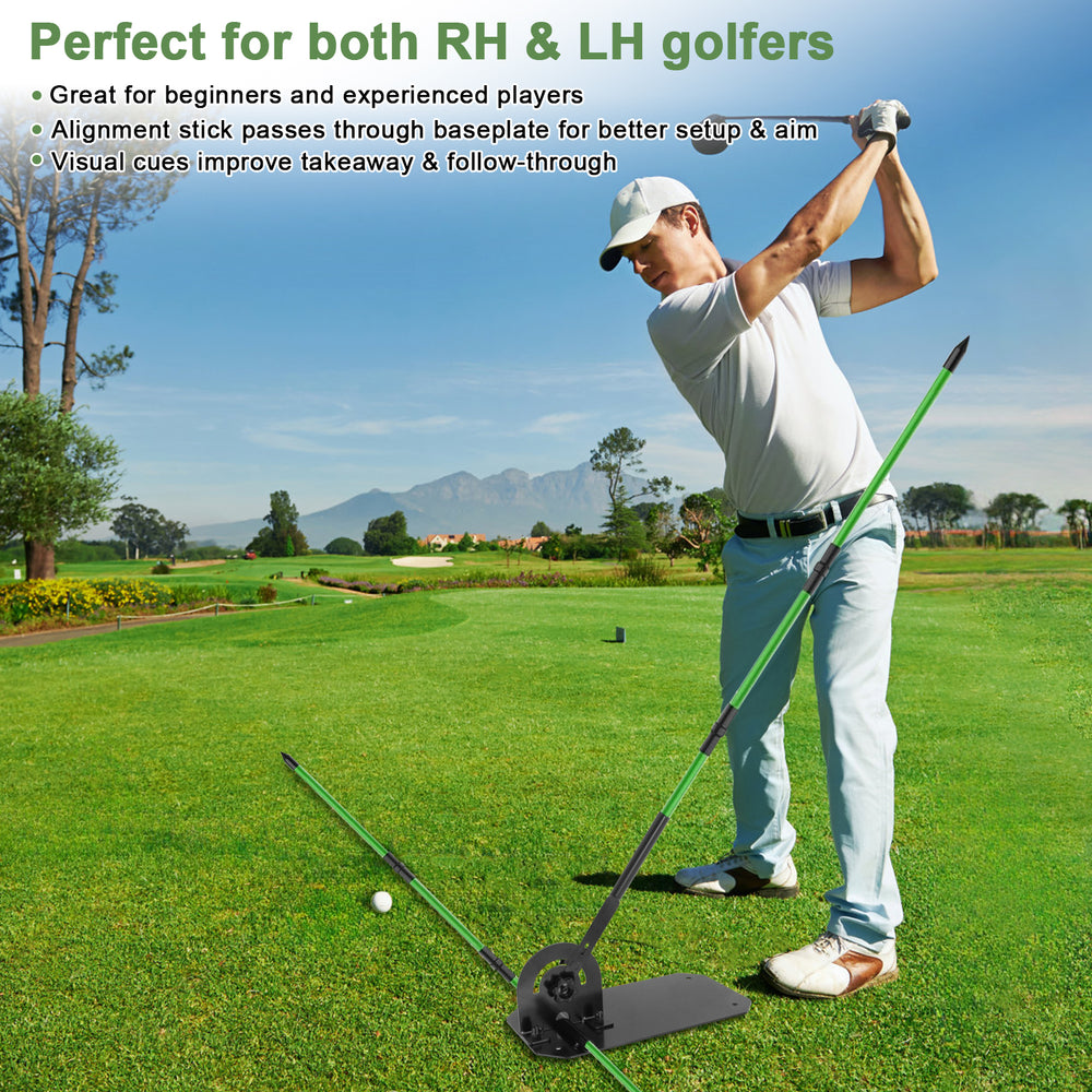 Golf alignment stick holder - perfect for both right and left handed golfers