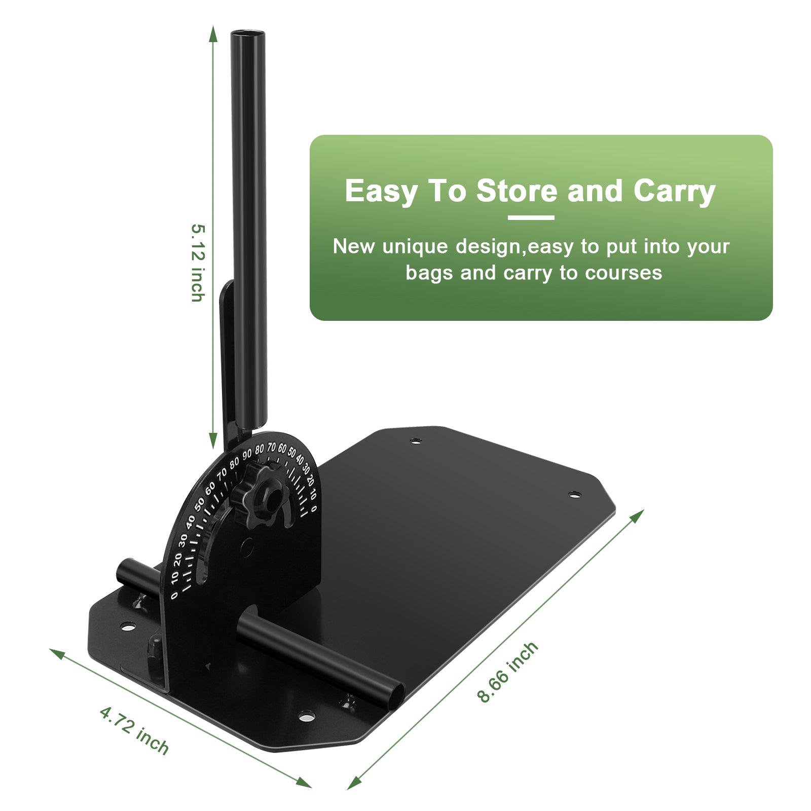 Golf alignment stick holder - compact design, easy to store and carry, 8.66x4.72x5.12in