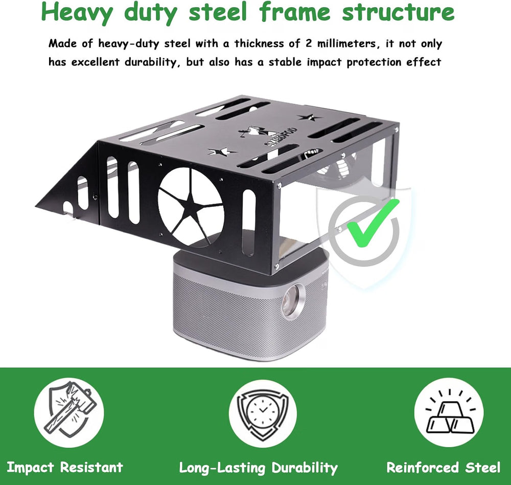 Golf simulator projector enclosure - 2mm heavy duty steel frame, impact resistant