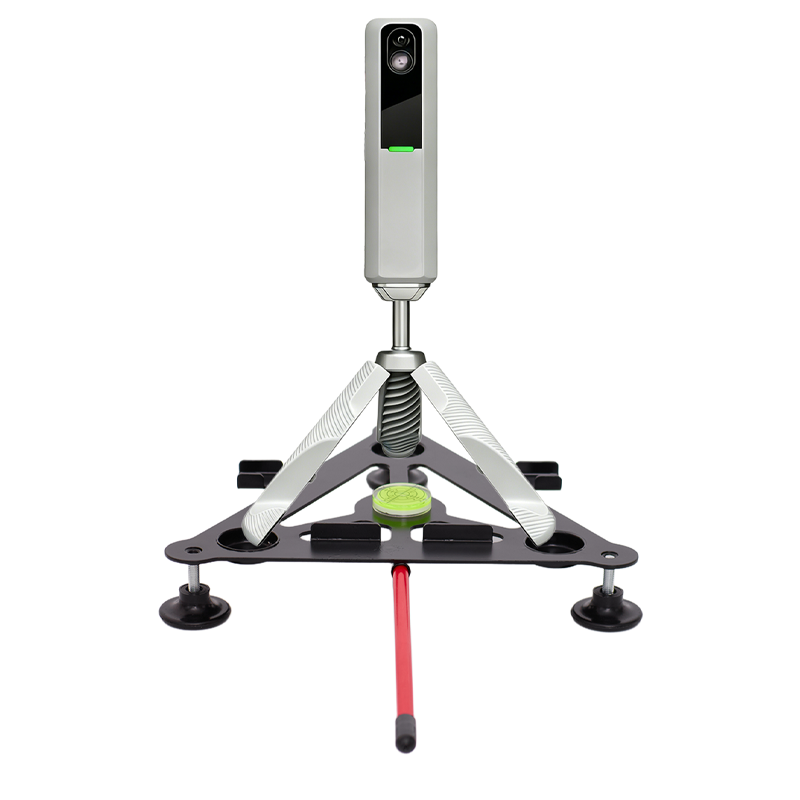 MLM2Pro launch monitor mounted on Steelink adjustable leveling stand