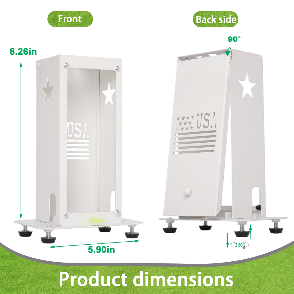 Square Golf case product dimensions: 8.26 inches tall, 5.90 inches wide, white version