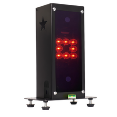 Square Golf launch monitor with infrared sensors in black Protective case