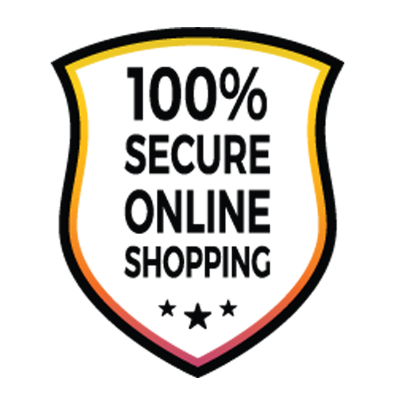 100% secure online shopping guarantee badge