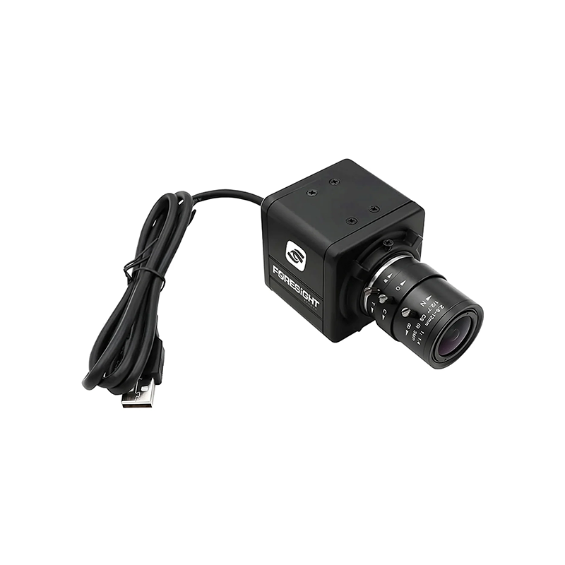 Foresight Sports USB swing camera with attached USB cable, angled view